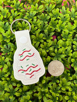 Quarter holder keychain, Cart Quarter Keychain to hold coin, Christmas Tree Quarter Keychain