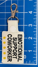 Emotional Support Coworker Keychain with 5 stars