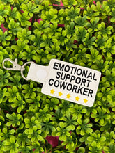 Emotional Support Coworker Keychain with 5 stars