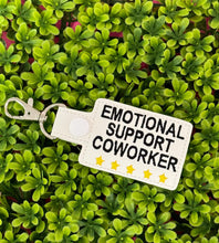 Emotional Support Coworker Keychain with 5 stars