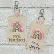 Personalized Boho Rainbow ID Badge, Gift Card Case